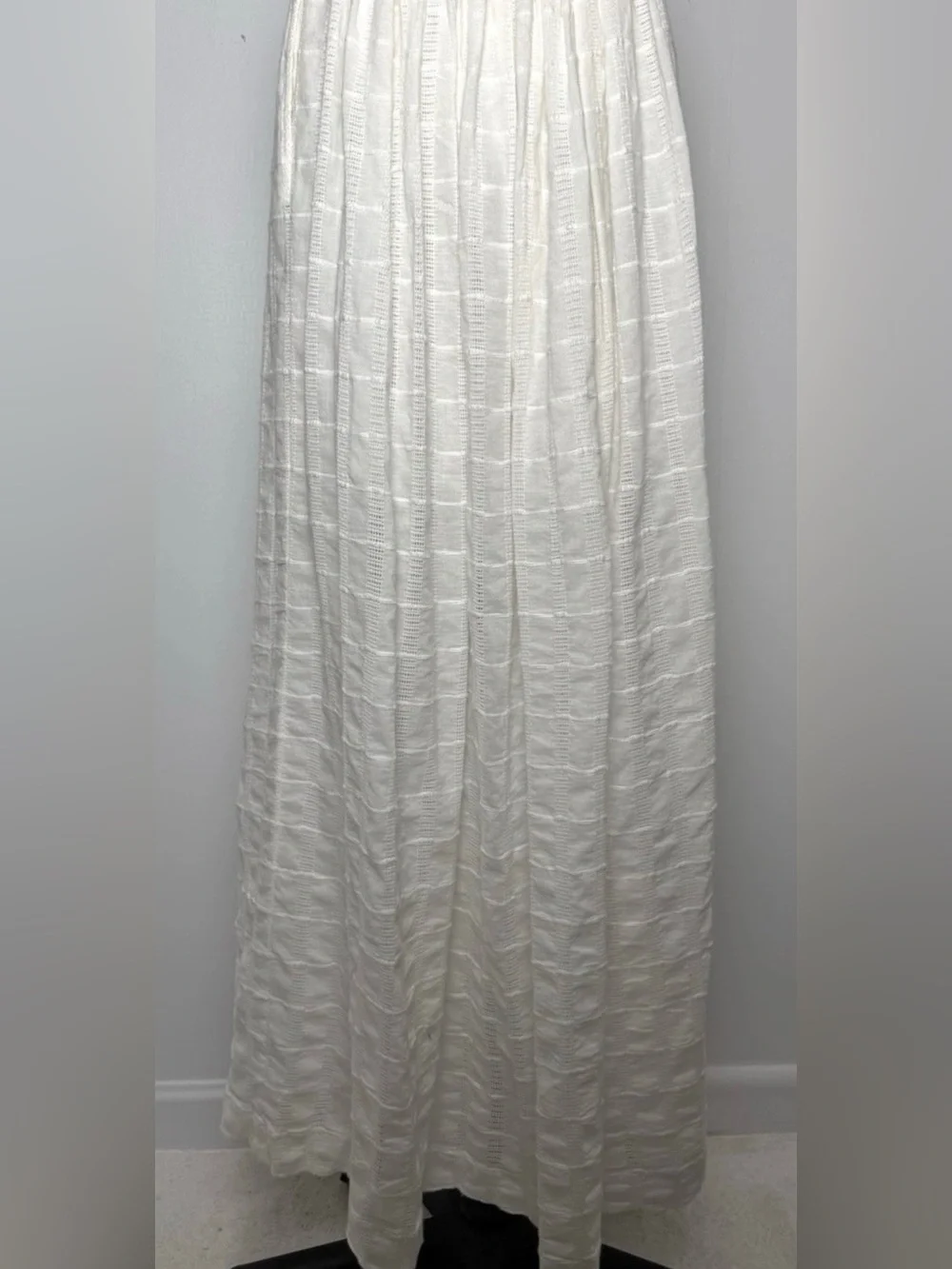 Free People Serenity White Lace Maxi Dress XL Open Back Boho Beach NWT